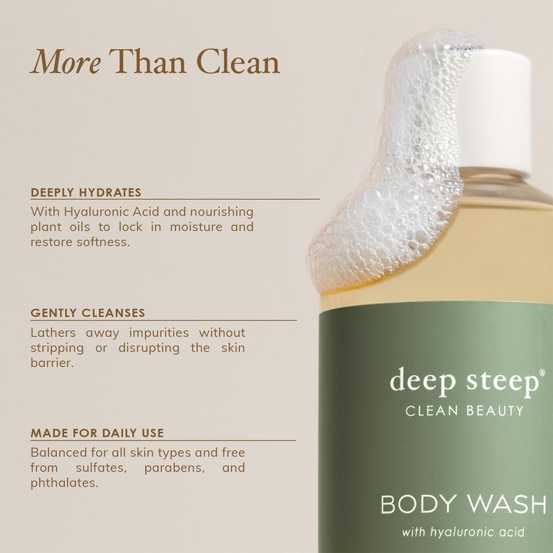 Deep Steep Body Wash, Grapefruit Bergamot, 17 oz – Hydrating