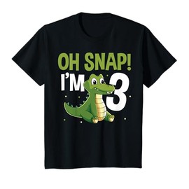 Kids 3 Three Year Old Alligator Toddler Crocodile 3rd Birthday T-Shirt