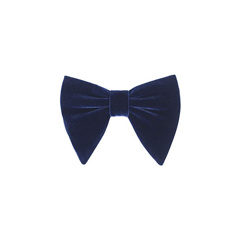 LEVAO Pajarita grande de terciopelo para hombre, Azul-2, Talla única