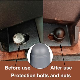 M8 Plastic Nut and Bolt Protection Dome Cover, Hex Nut Protective Caps Cover, No Thread, Grey, 50 PCS