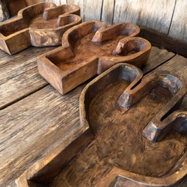 Large Wood Cactus Dough Bowl Handcrafted Cactus Wood Bowl