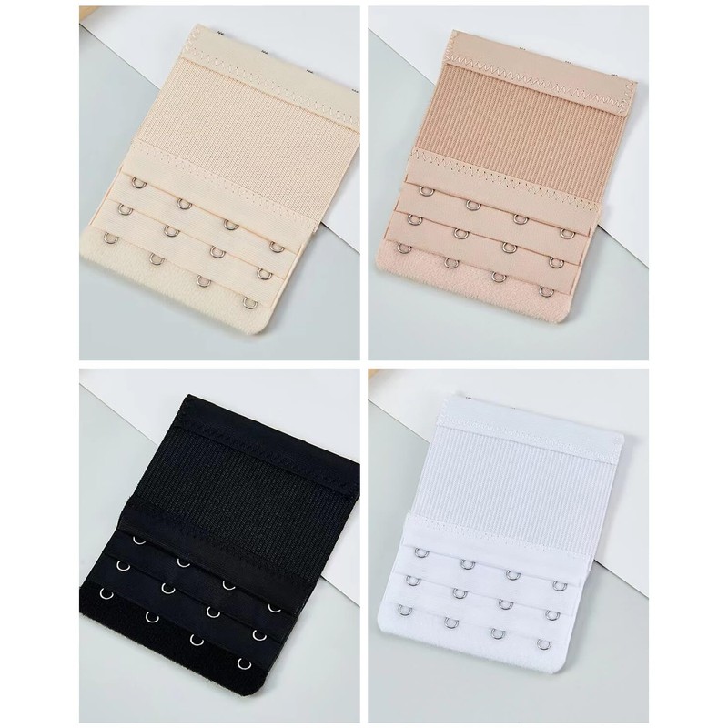 JELIEE 4 PCS Women's Bra Extenders 4 Hooks 3 Rows