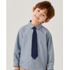 MESU Pre-Tied Kids Necktie Satin Plain Colored Tie Blue