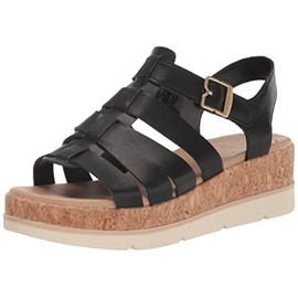 Dr. Scholl's Shoes Womens Only You Platform Sandal Black Smooth 10 M