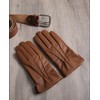 SURAWIL Mens Leather Gloves Touchscreen, Genuine Leather Winter Fleece Lined