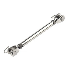 BE-TOOL Stainless Steel Turnbuckle with Closed Body and Jaw for Adjusting Tension on Ropes, Cables and Wires, Silver