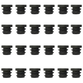 18MM Round Plastic Plugs,Round Plastic End Caps in 24pcs,Chair Leg Pipe Tube Insert Blanking Cover,End Cover Caps for Furniture,Tables,Chairs