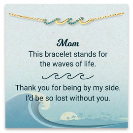 STORYJEWELLERY STORYJEWELLERY Gifts for Mom, S925 Wave Bracelet, Mom Birthday Gifts, Cool Mothers Day Present, Bracelet for Mother