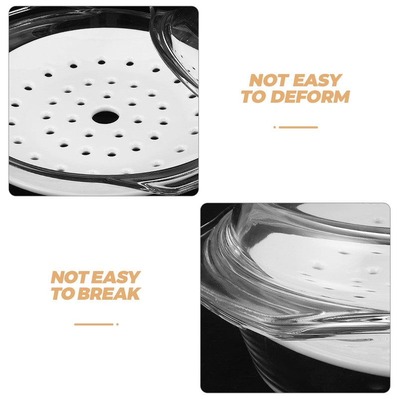 UPKOCH Microwave Steamer with Lid And Ceramic Steaming Tray, 2000ml