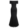 AISIZE Women's Elegant Off Shoulder Ruffle Formal Evening Long Dress