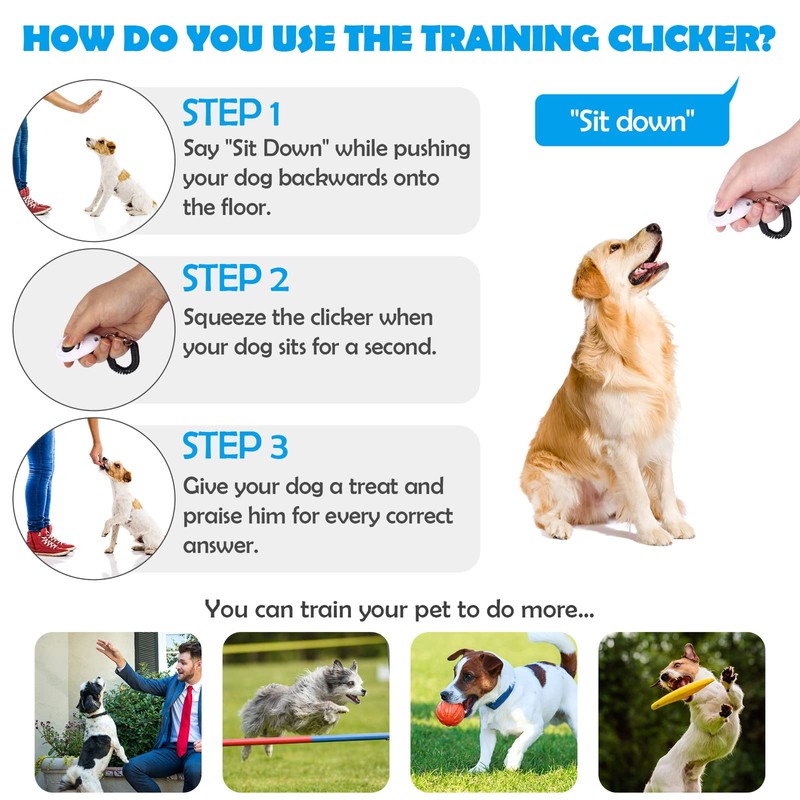 Dog Training Clicker with Wrist Strap - OYEFLY Durable Lightweight