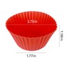 Silicone Muffin Cups Pans for Baking,Red Silicone Cupcake Liners 12PCS