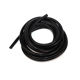 TMKOOL Universal 10 Feet 3mm (1/8 Inch) ID High Temperature Silicone Vacuum Hose Tubing Line 3MM Thickness (BLACK, 3mm)