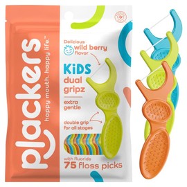 Plackers Kids Flossers - 75 Count - Pack of 3