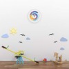 GRAVURZEILE Children's Wall Clock Rainbow Colours - Silent Children's Wall