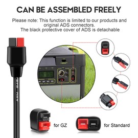 PAEKQ Solar Extension Cord 14AWG 30A Solar Connectors Extension Cable for Anderson Connector, Compatible with GZ Yeti /G500 Explorer 1000 Solar Generator and for Renogy, Boulder 200 Solar Panels 30Ft