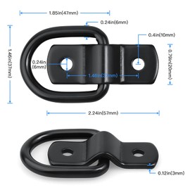 Moollyfox Lashing Eyelets for Trailers, D Ring Lashing Eyelets Load 400 kg – Lashing Eyelets with Screws and Holder – Lashing Eyelets Stainless Steel Lashing Ring Assembly Ring for Load Securing