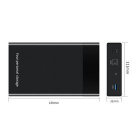 External 6Gbps USB 3.0 to SATA III 2.5Inch 3.5Inch Hard Drive Enclosure SSD HDD Box for 2.5
