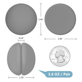 VANZAVANZU 5 Pairs Shower Curtain Weights, Silicone Wrapped Magnets, Heavy Duty Magnets Prevent Curtain Liner from Blowing, Rust-Free, Gray