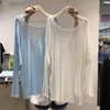 a634 Summer Loose Plus Size Slimming Round Neck Backless Bikini Cover-up Thin White + M Recommended 40.00 kg - 50.00 kg 10ea