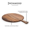 Ironwood Gourmet Acacia Wood Provencale Paddleboard, XL Round Serving Board