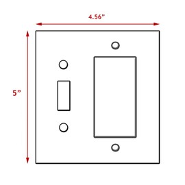 Elements of Space - Switch Plates and Outlet Covers Decorative - Light Switch and Decora/GFCI Combo - 2 Gang Wallplate Lattice White Design