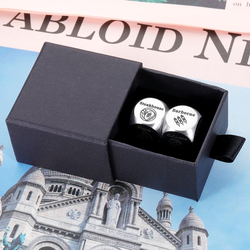 Wedding Gift for Couple Anniversary Steel Gift, Dinner Dice Food