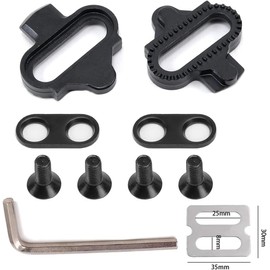 Bike Cleats, Bicycle Pedals Set, Bicycle Shoe Plate Set, Bike Pedal SPD Cleats, Bicycle Cleats, Bicycle Cleats, Bicycle Accessories Set for Shimano SPD SL Cleats SM-SH51Spinning, Indoor Cycling