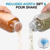 AOZITA 14 Pcs Glass Spice Jars with Spice Labels -