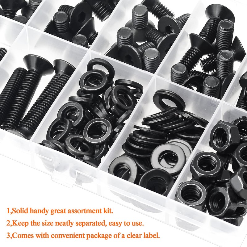 HELIFOUNER 146 Pieces M6 x 8mm /10mm /12mm /16mm /20mm