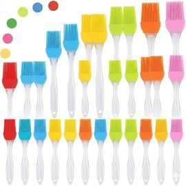 Brochas para Alimentos, 2 unidades,Mix Colores, Multiples usos, En la cocina, En el asador, Reposteria, Marinados, Silicona,Grado Alimenticio, Lavables, Reusables, Practico, Resistente y Durable.