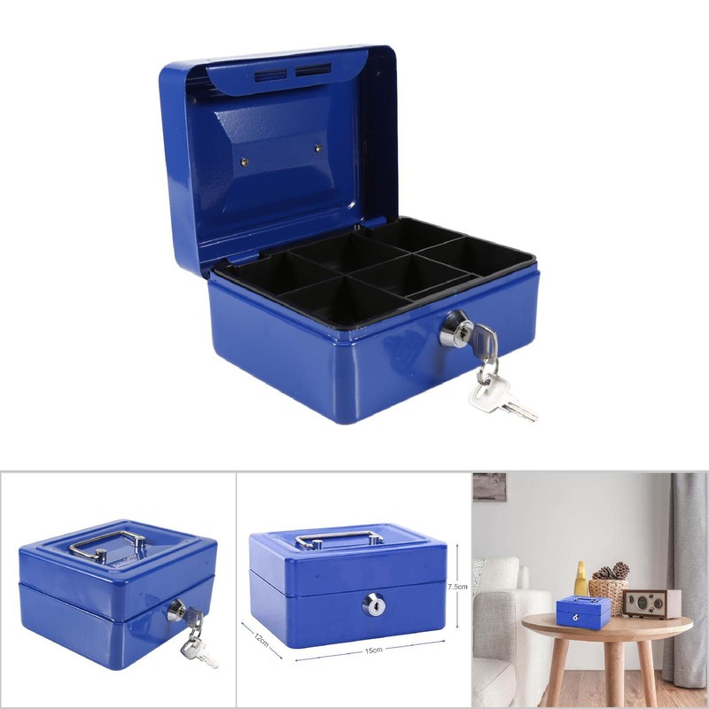 HAOHIZE Lock Box, Safe Storage Box with Key Lock Fireproof