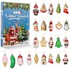 ElectricWise 24 Pcs Glass Christmas Ornaments & Advent Countdown Calendar