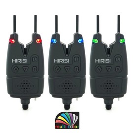 Hirisi Tackle Carp Fishing Bite Alarm 6 LED Colors Adjustable Volume Tone Detachable Ear Rod Fishing Accessories (Black, 3)