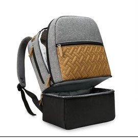 Village of Many Baby Diaper Bag Backpack - Multi-Function Waterproof Baby Bag, Medium Capacity Maternity Backpack with Insulated Pockets - Stylish & Durable Diaper Bag - Unisex, (Black&Brown)