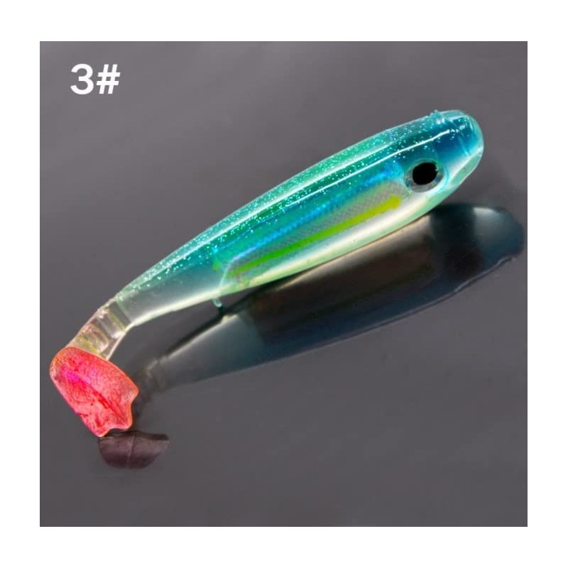 Rubber Fish Set with Glow Stick/Attractant Channel 12 cm Rubber