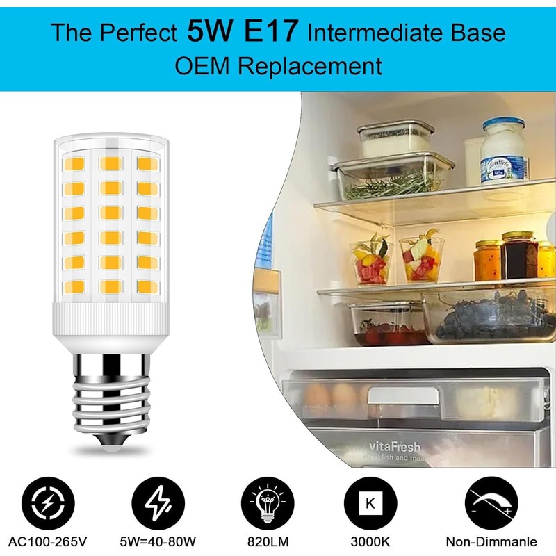 ZHENMING KEI D28X KEL 2816X 2815 Freezer Light Refrigerator Bulb