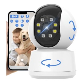 Cámara Seguridad 5mp*355°wifi Hd Led Monitoreo Llamadas Voz