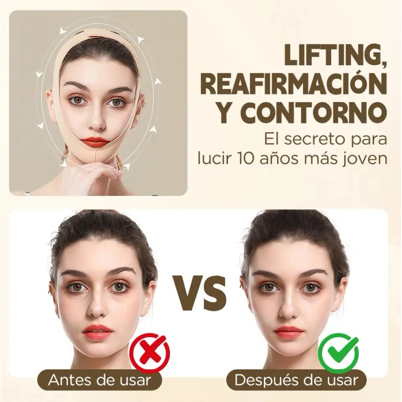 Mentonera Faja Reduce Arruga Papada Parche Para Afinar Nariz