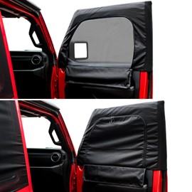 JHD-TOGO Front Window Sun Shade for Jeep Side Windows, Window Screen Curtains Cover for Camping Compatible with 2007-2024 Jeep Wrangler JK JL & Gladiator JT, 2 Pack