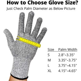 3 Pair of PLEXGLOVE Cut Resistant Gloves for Kitchen Cooking, Oyster Shucking, Fish Fillet Processing, Meat and Vegetables Cutting. Size10 - Large