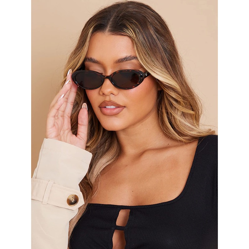 AIEYEZO - anteojos de sol ovaladas retro para mujer, estilo