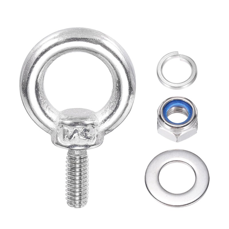 PATIKIL M4 x 10mm Lifting Shoulder Eye Bolts Set of
