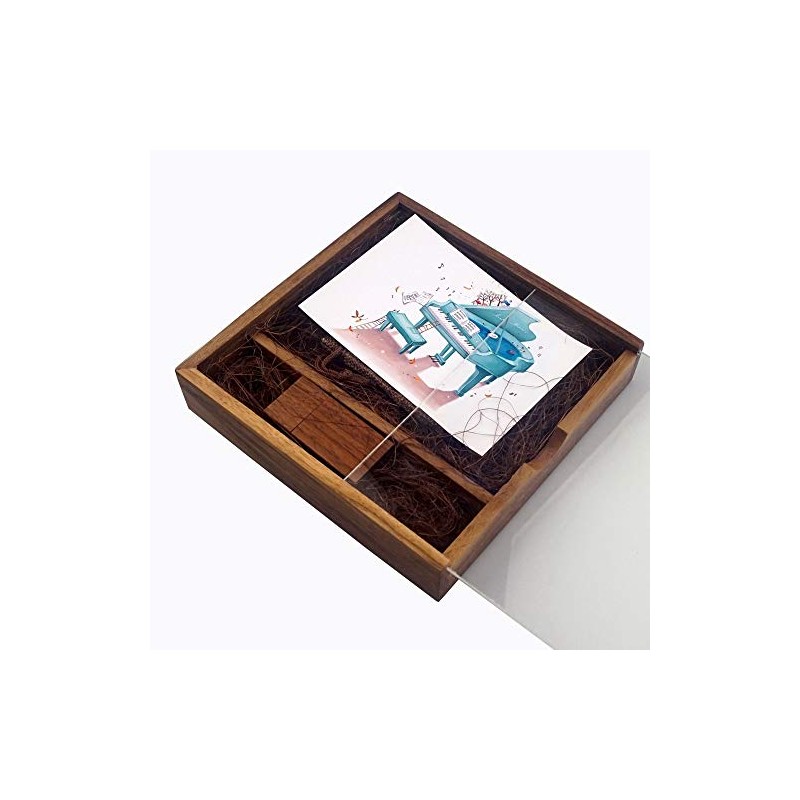 LONMAX - Memoria USB de madera de nogal de 16