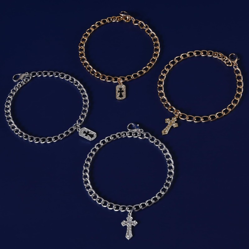 Pet Metal Chain Full Diamond Cross Baroque cat and Dog