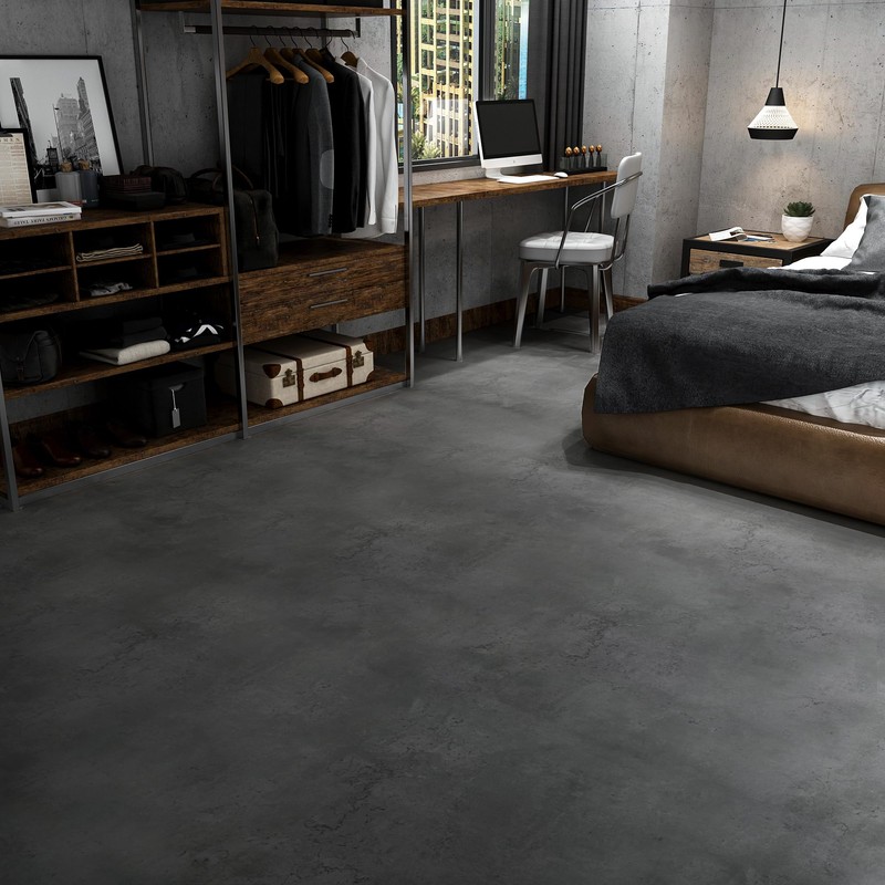 3yecao 24"×354" Dark Grey Black Vinyl Flooring Sticker