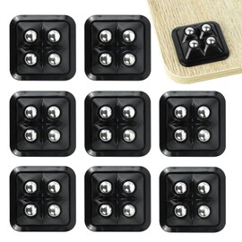 Ball Castors Furniture Castors Universal Quiet Swivel Castors Small Fixed Castors Assembly without Hole for Sticking Furniture for Floor Drawers Tool Boxes Cabinet Kitchen Utensils Pack of 8