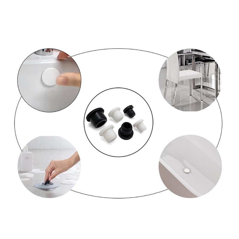 UUYYEO 200 Pcs 3 mm Plastic Screw Hole Plugs White