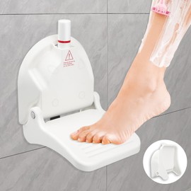 Shower Foot Rest for Shaving Legs with Heavy Duty Suction Cup, Foldable Non-Slip Shower Pedal, Shower Step for Shaving Legs,Shaving Step for Inside Shower,Foot Rest for Shower to Shave Legs