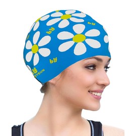 BONDYUEN Swim Cap Fit Kids Boys Girls Men Women with Short or Medium Hair Fun Cute Design Patterns Silicone Swimming Caps